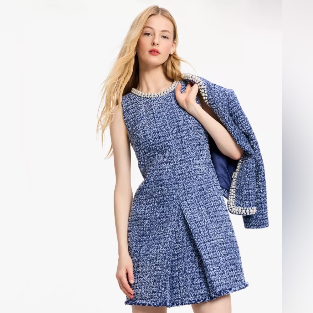 Kate Spade - Pearl Collar Tweed Dress